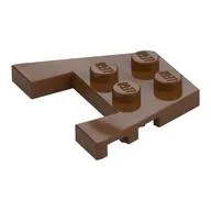 Wedge Plate 3 x 4 with Stud Notches [Reinforced Underside], Reddish Brown