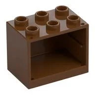 Cupboard 2 x 3 x 2 with Hollow Studs, Reddish Brown