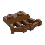 Plate Special 1 x 2 with Angled Handles on Side, Reddish Brown