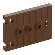 Door 1 x 5 x 3 with 3 Studs and Handle, Reddish Brown