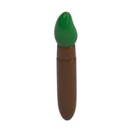 Equipment Paint Brush with Green Tip Pattern, Reddish Brown