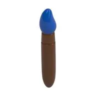 Equipment Paint Brush with Blue Tip Pattern, Reddish Brown