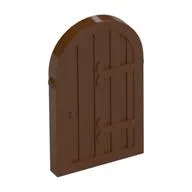 Window 1 x 2 x 2 2/3 Shutter with Rounded Top, Reddish Brown