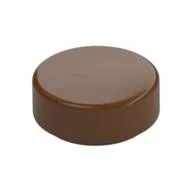 Tile Round 1 x 1, Reddish Brown