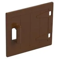 Duplo Door / Lid, Wood Effect, Reddish Brown
