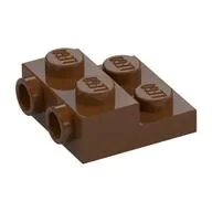 Plate Special 2 x 2 x 2/3 with Two Studs On Side and Two Raised [Solid Anti-stud], Reddish Brown