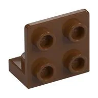 Bracket 1 x 2 - 2 x 2 Inverted, Reddish Brown