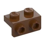 Bracket 1 x 2 - 1 x 2, Reddish Brown