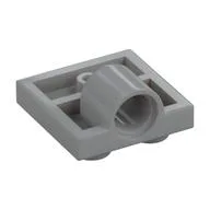 Plate Special 2 x 2 with 1 Pin Hole [Complete Underside Rib], Light Bluish Gray