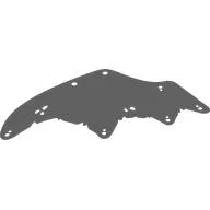 Wing, Scalloped with Holes, Light Bluish Gray