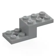 Bracket 5 x 2 x 1 1/3 with Holes, Pin Bottom, Light Bluish Gray
