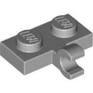 Plate Special 1 x 2 with Clip Horizontal on Side, Light Bluish Gray