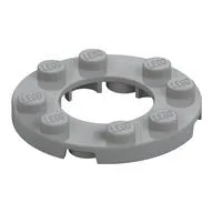 Plate Round 4 x 4 with 2 x 2 Round Opening, Light Bluish Gray
