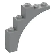 Brick Arch 1 x 5 x 4 [Continuous Bow, Raised Underside Cross Supports], Light Bluish Gray