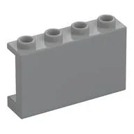 Panel 1 x 4 x 2 with Side Supports - Hollow Studs, Light Bluish Gray
