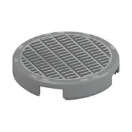 Tile Round 2 x 2 with Fine Mesh Grille Print, Light Bluish Gray