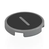 Tile Round 2 x 2 with 'I' on Black Background Print, Light Bluish Gray