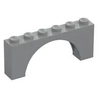 Brick Arch 1 x 6 x 2 - Thin Top without Reinforced Underside [New Version], Light Bluish Gray