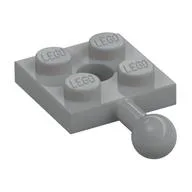 Plate Special 2 x 2 with Towball and Hole, Light Bluish Gray