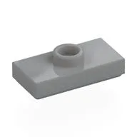 Plate Special 1 x 2 with 1 Stud with Groove and Inside Stud Holder (Jumper), Light Bluish Gray