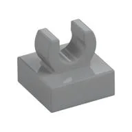 Tile Special 1 x 1 with Clip with Rounded Edges, Light Bluish Gray