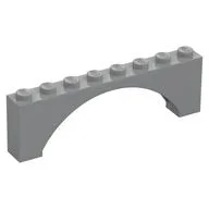 Brick Arch 1 x 8 x 2 Raised, Light Bluish Gray