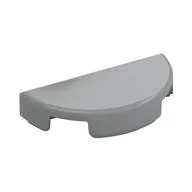 Tile Round 1 x 2 Half Circle, Light Bluish Gray