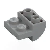 Brick Curved Inverted 2 x 2 with 1 x 2 Cutouts, Light Bluish Gray