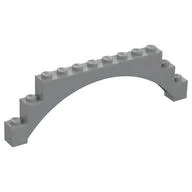 Brick Arch 1 x 12 x 3 Raised Arch with 5 Cross Supports, Light Bluish Gray