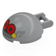 Windscreen 4 x 4 x 1 2/3 Canopy Half Sphere with Handle with Robotnik Face Print, Light Bluish Gray