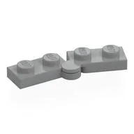 Hinge Plate 1 x 4 Swivel Top / Base - Hollow Clip [Complete Assembly], Light Bluish Gray