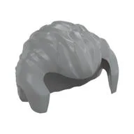 Hair Short Swept Back with Sideburns and Widow's Peak, Light Bluish Gray
