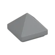 Brick Sloped 45° 1 x 1 x 2/3 Quadruple Convex [Pyramid], Light Bluish Gray