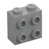 Brick Special 1 x 2 x 1 2/3 with 4 Studs on 1 Side, Light Bluish Gray