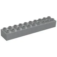 Duplo Brick 2 x 10, Light Bluish Gray