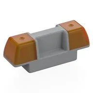 Duplo Siren / Flashing Light - Trans-Orange, Light Bluish Gray