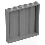 Panel 1 x 6 x 5 [Vertical Corrugated], Light Bluish Gray