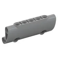 Technic Panel Curved 7 x 3 with 2 Pin Holes through Panel Surface, Light Bluish Gray