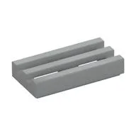 Tile Special 1 x 2 Grille with Bottom Groove, Light Bluish Gray