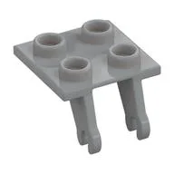 Wheel Holder 2 x 2 Thin with Clips, Plane Single, Light Bluish Gray