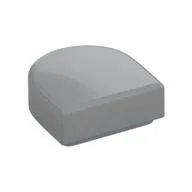 Tile Round 1 x 1 Half Circle, Light Bluish Gray