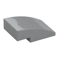 Brick Curved 3 x 2 No Studs, Light Bluish Gray