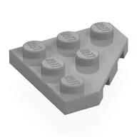 Wedge Plate 3 x 3 Cut Corner, Light Bluish Gray