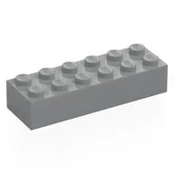 Brick 2 x 6, Light Bluish Gray