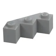 Brick Wedged 3 x 3 Facet, Light Bluish Gray