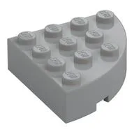 Brick Round Corner 4 x 4 Full Brick, Light Bluish Gray