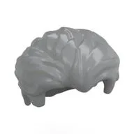 Hair Swept Back with Slight Widow's Peak and Short Side Burns [Plain], Light Bluish Gray