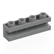 Brick Special 1 x 4 with Groove, Light Bluish Gray
