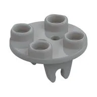 Wheel Holder, Plate, Round 2 x 2 Thin with Clips, Light Bluish Gray