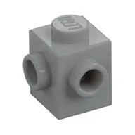 Brick Special 1 x 1 with Studs on 2 Adjacent Sides, Light Bluish Gray